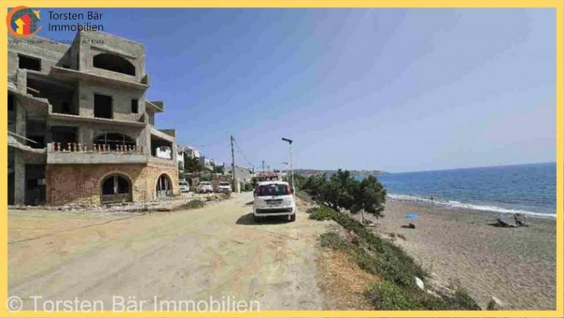 Kalamaki Kreta Kreta, unfertiges Apartmenthaus mit 8 Wohneinheiten direkt am Meer Haus kaufen